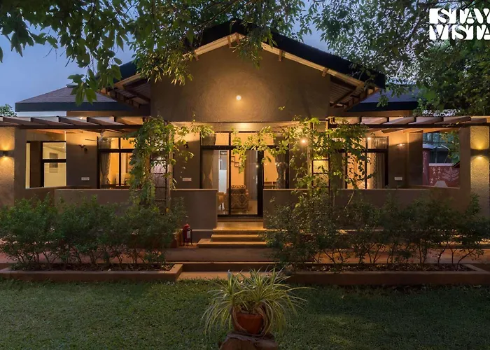 Nivaant Farms By Stayvista - Green Retreat With Pool, Orchard, Jacuzzi & Gazebo